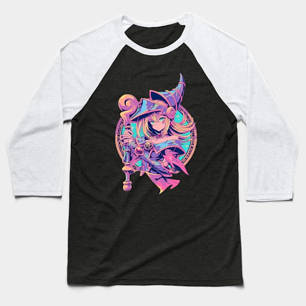 dark magician girl Baseball T-Shirt by retinac 